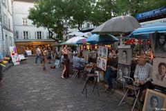 Street portraitists at Place du Tertre, Paris