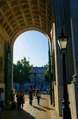 Duke of Wellington Place, London, viewed through Wellington Arch