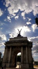 The Angel of Peace descending from the heavens on her quadriga of war at Wellington Arch, London