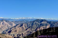 Himalayan range visible from Dhanaulti