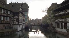 View of small French town with historic building in Sarlat-la-Canéda