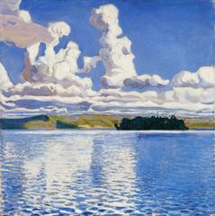 Akseli Gallen-Kallela's 1904 painting 'Pilvi tornaa' showing dramatic cloud towers