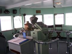 Interior of a Pilot House with navigational controls