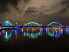 Da Nang Dragon Bridge at night