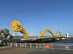 Dragon Bridge in Da Nang, Vietnam, at night