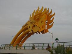 Dragon Bridge illuminated at night