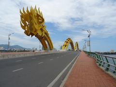 Dragon Bridge in Da Nang, Vietnam at night