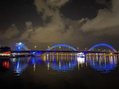 Da Nang Dragon Bridge at night