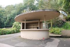 Interior view of Dudley Zoo showcasing 1930's architecture, England