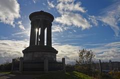 The Dugald Stewart Monument on Calton Hill in Edinburgh