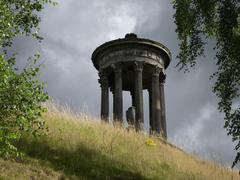 Calton Hill with historic monuments in Edinburgh