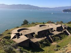 Battery Ledyard at Angel Island with historical 5-inch guns