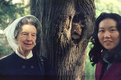 Kay Boyle and Connie Young Yu on Angel Island in 1975