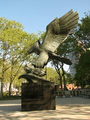 Eagle statue at East Coast Memorial in Battery Park