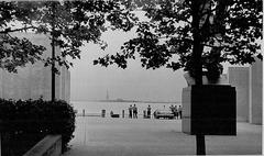 Police officers at Navy Memorial in Battery Park