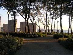 Battery Park at sunset