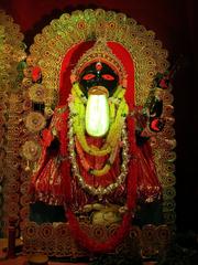 Replica of Kalighat Temple Kali at Behala Kali Puja Pandal