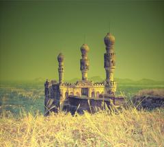 Teen Minar at Elgandal Fort in Karimnagar