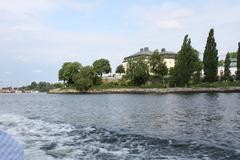 Panoramic view of Stockholm cityscape with water and buildings