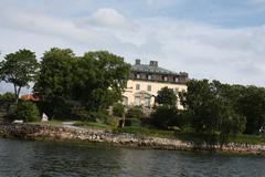 aerial view of Stockholm with historic buildings and waterways