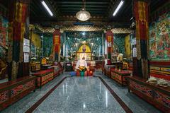 Interiors of the Enchey Monastery in Gangtok district, East Sikkim