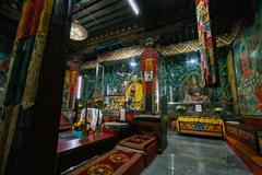 Enchey Monastery interiors in Gangtok, East Sikkim