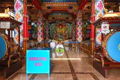 Interiors of the Prayer hall in the Enchey Monastery, Gangtok