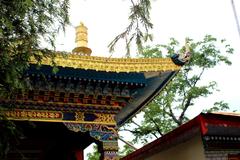 Colourful details of Enchey Monastery