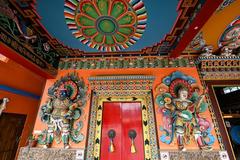 Outer decorations of the Prayer Hall at Enchey Monastery, Gangtok, East Sikkim