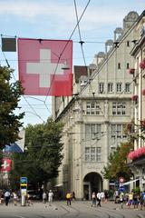 Peterhof-Leuenhof and Paradeplatz on Bahnhofstrasse Zurich