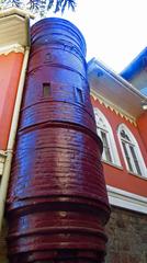 decorative pillar at a national monument in Chile