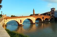 Roman Bridge Ponte Pietra in Verona