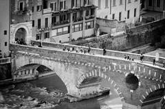 Ponte Pietra bridge in Verona, Italy, during sunset