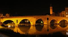 Ponte Pietra at night