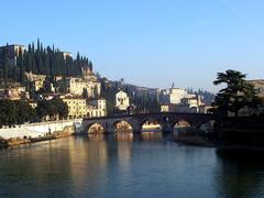 Verona Adige River and Ponte di Pietra