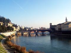 Ponte di Pietra over the Adige River in Verona