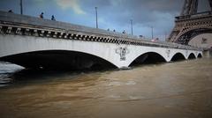 Seine flood at the Pont d'Iéna, January 2018