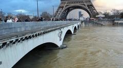 Flood of the Seine at Pont d'Iéna, January 2018