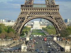 Eiffel Tower detail in Paris, France