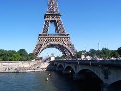 Eiffel Tower and Pont d'Iéna in Paris