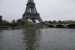 Eiffel Tower in Paris from northeast view