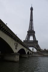 Eiffel Tower in Paris viewed from the northwest