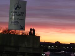 Lovers in Paris near the Eiffel Tower