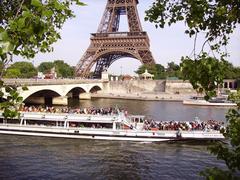 Bateau Mouche on the Seine River near the Eiffel Tower