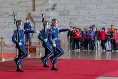 Change of guard at Chiang Kai-shek Memorial Hall