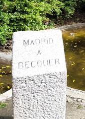 Monolith in the monument to Bécquer in Parque de la Quinta de la Fuente del Berro, Madrid