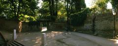 Quinta de la Fuente del Berro entrance plaza in Madrid, Spain