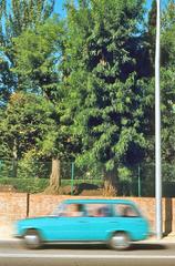 Exterior fence of La Quinta del Berro before anti-noise barrier installation Madrid Spain