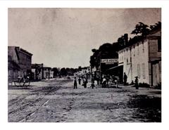 Main Street in Clinton Indiana in the 1800s