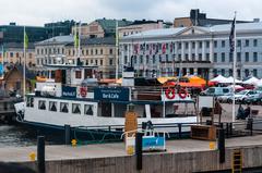 boats docked in Helsinki harbor